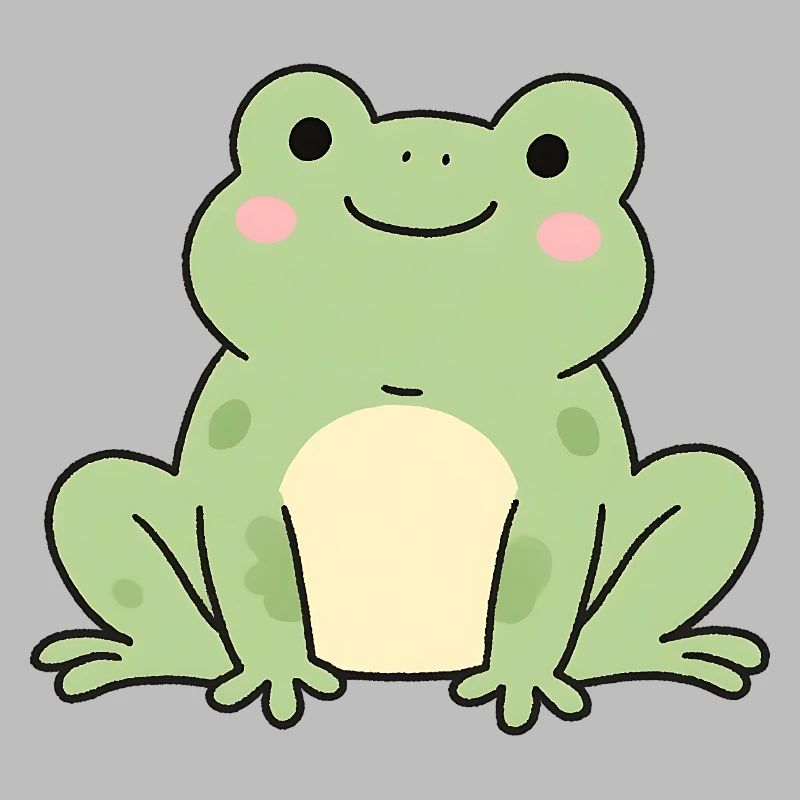 Cuddly Frog Green Charm Toad Frog Design