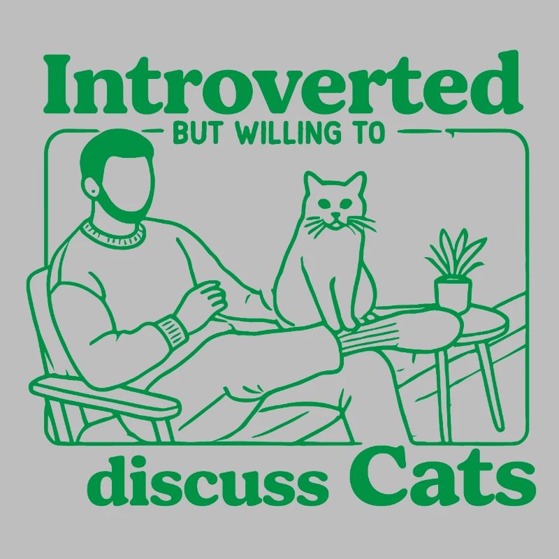 Introvertiert, aber bereit, mit Katzen zu plaudern