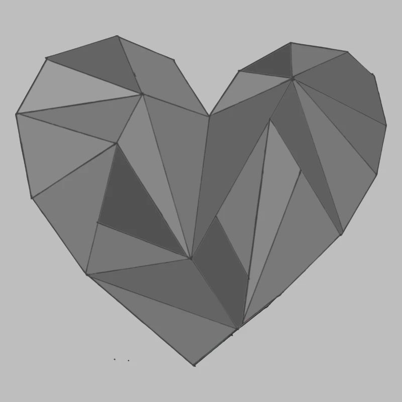coeur nuances de gris