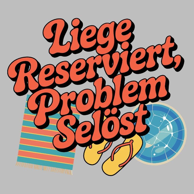 Lounger Reserved Problem solves funny beach