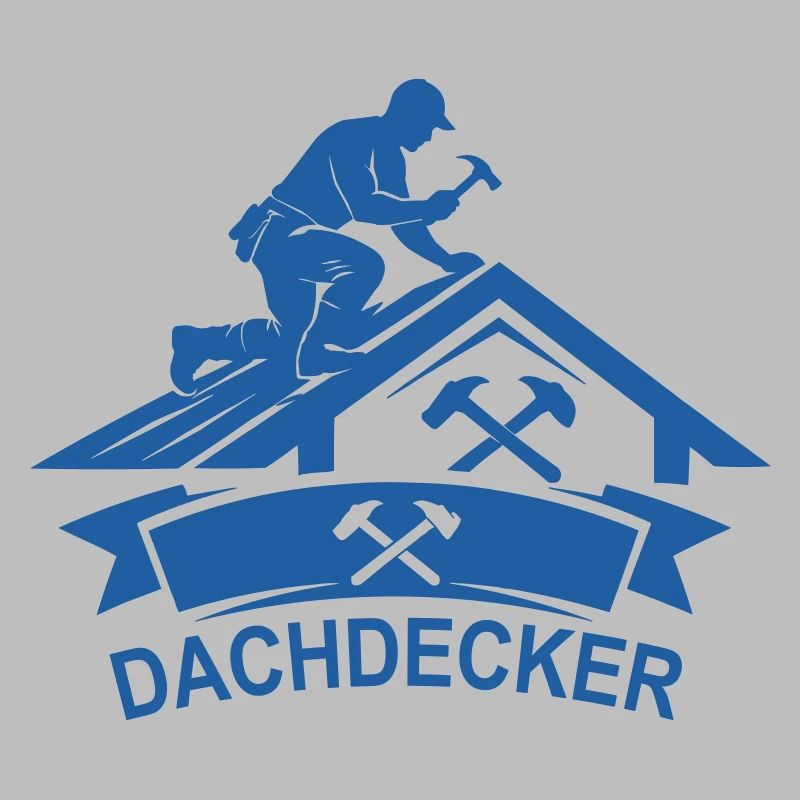 Dachdecker Arbeit Silhouette