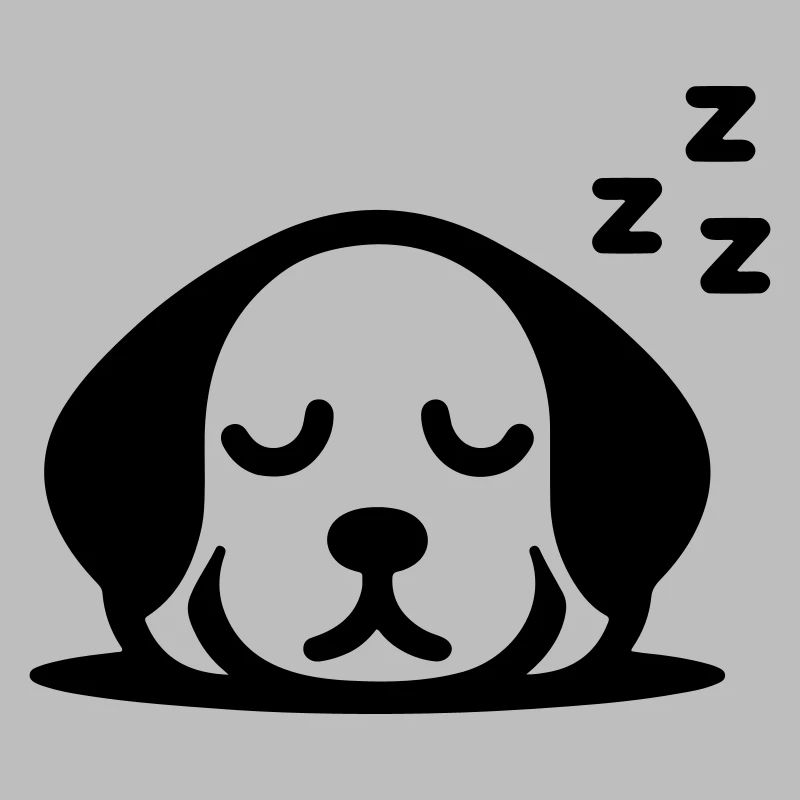 Schlafender Hund mit ZZZ