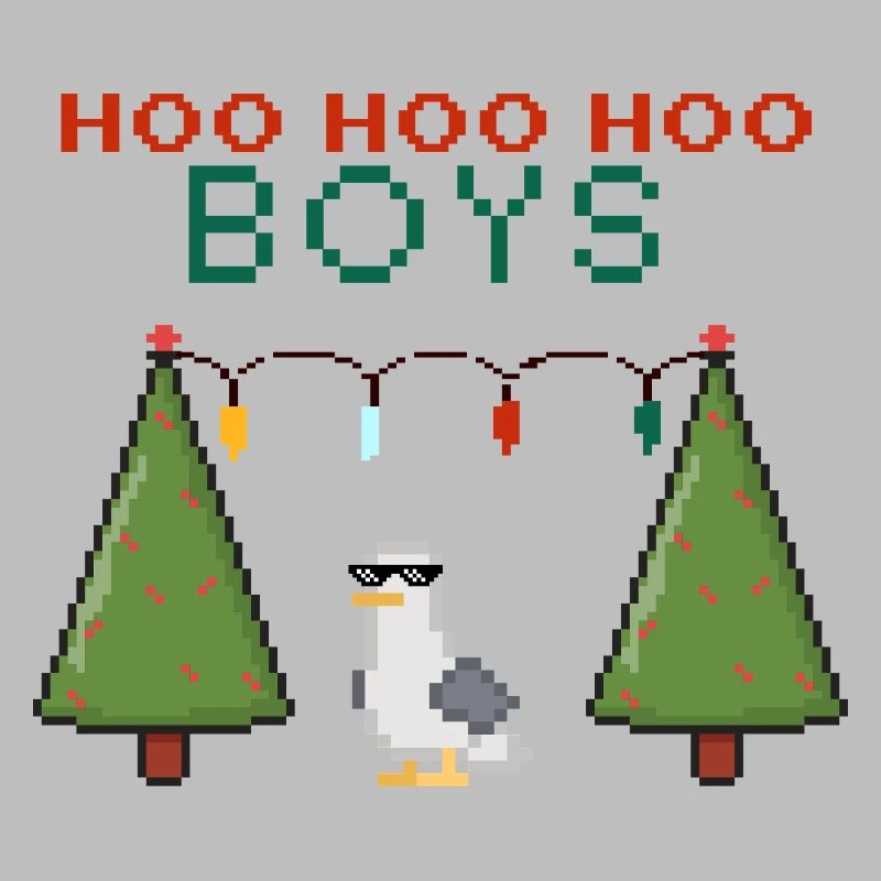 Pixel Seemöwe Weihnachts Boys