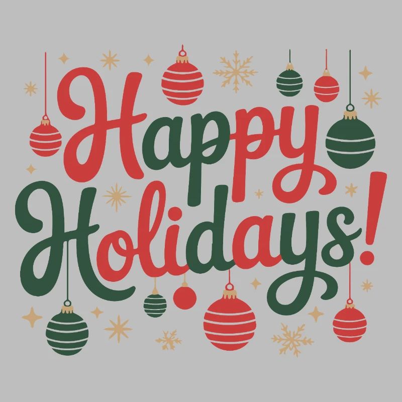 Happy Holidays Ornaments Script