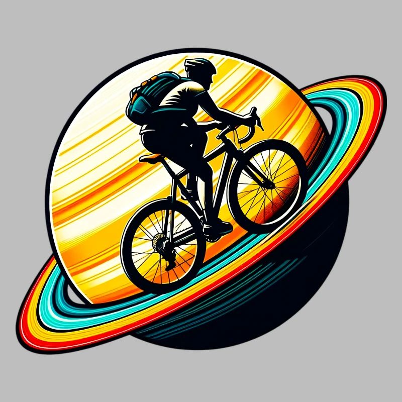 Cyclist on Saturn