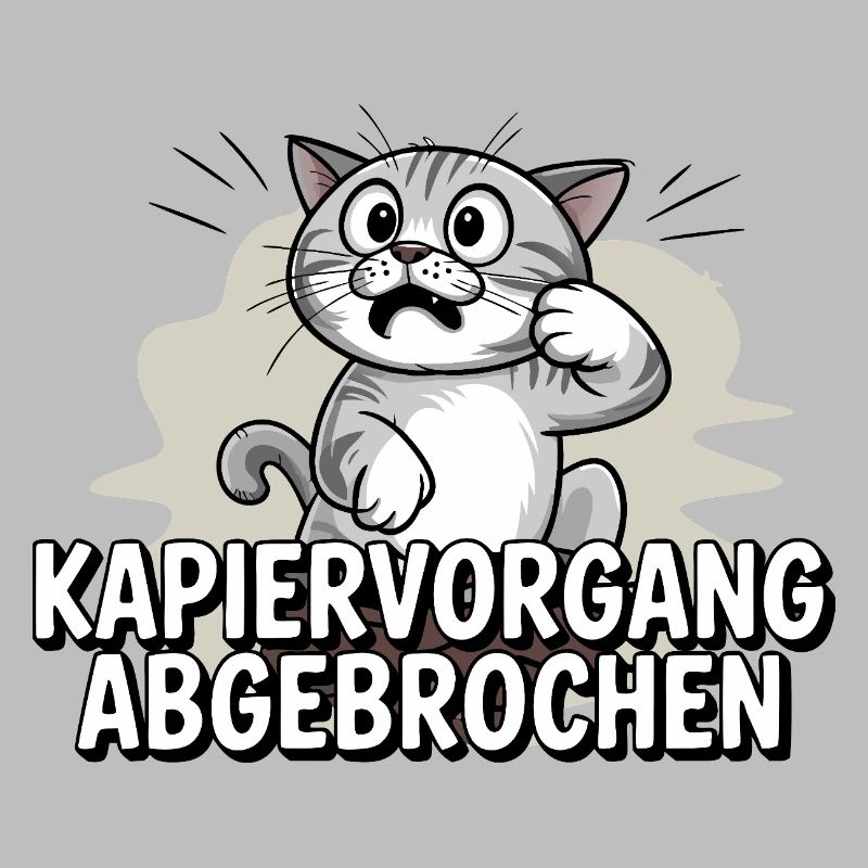 Kapiervorgang abgebrochen – Katze verwirrt