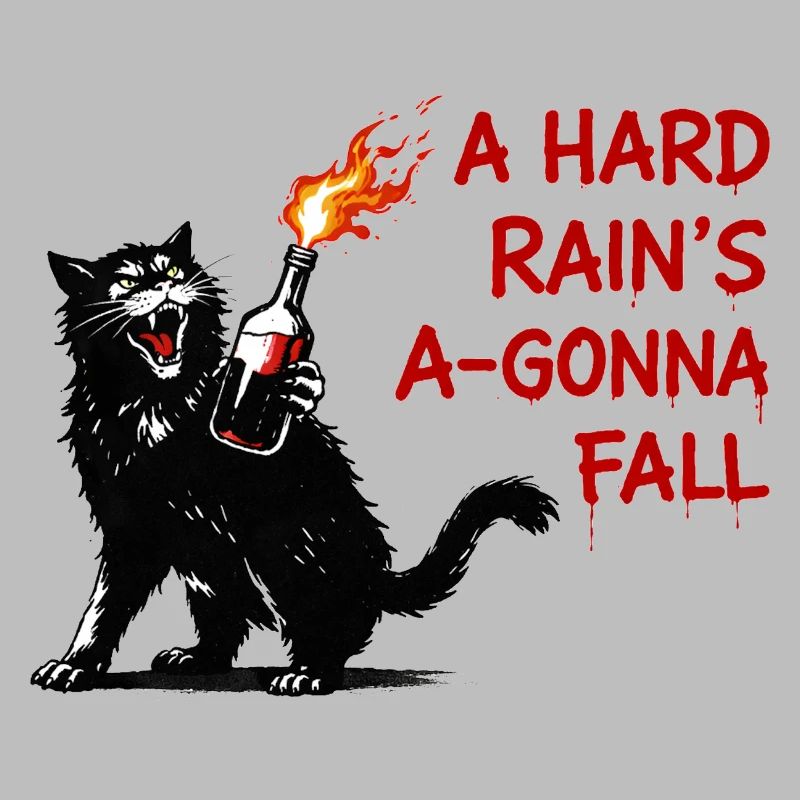 Fire cat with flame bottle