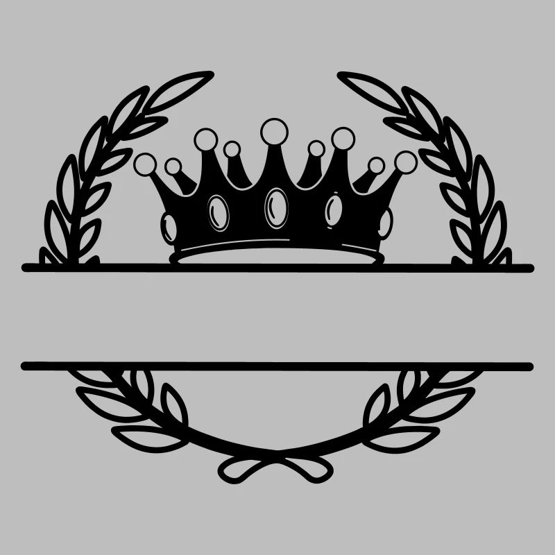 Lorbeerkranz mit Krone