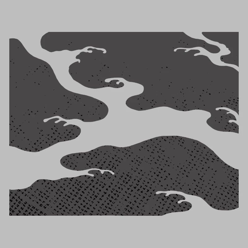 Gray Seigaiha – Japanese Wave Pattern 