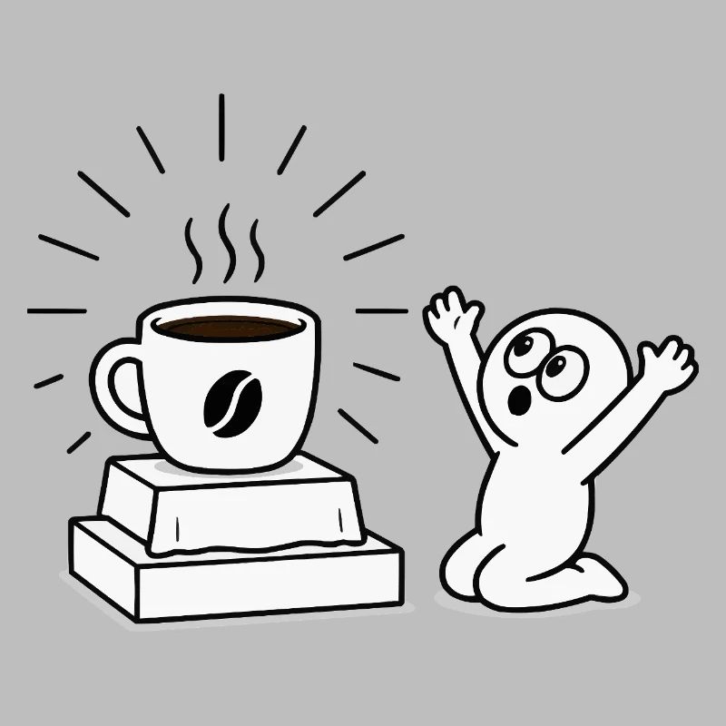 Kaffeebecher Freude Comicdesign