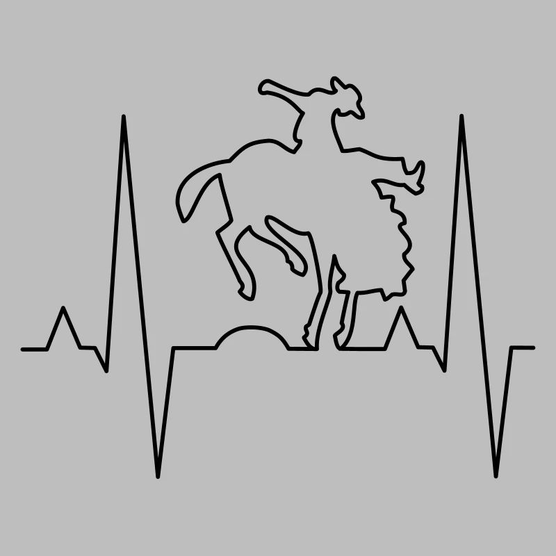 Conception d’impression de cavalier de rodéo