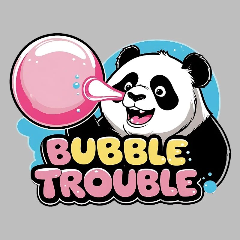 Panda mignon avec chewing-gum