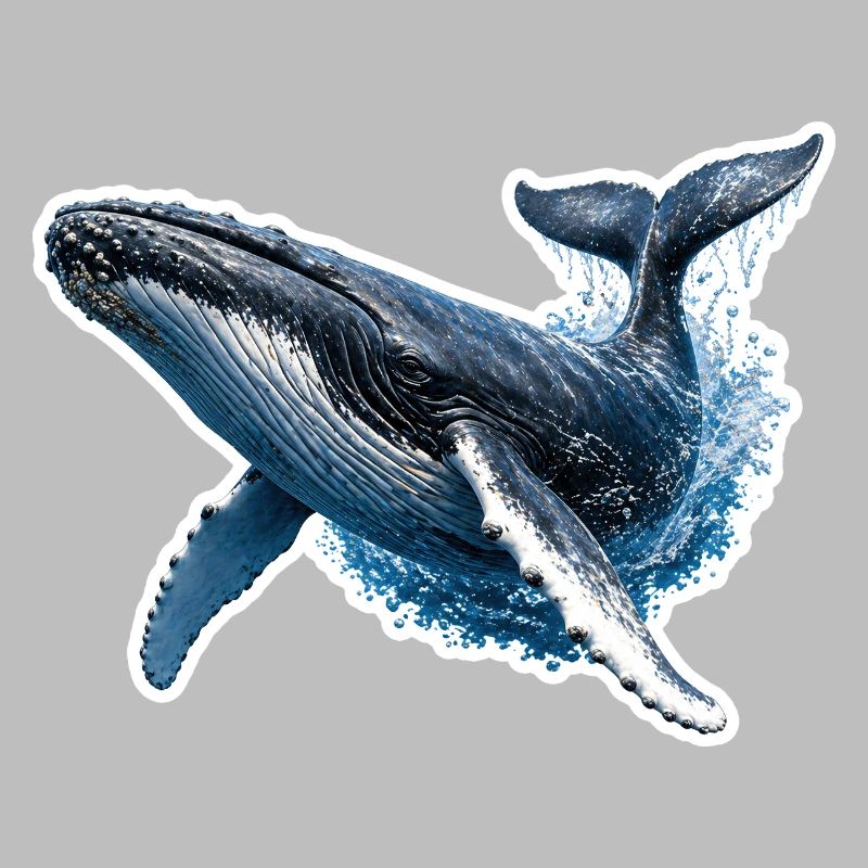 Leaping Humpback Whale – Dynamic Marine Illustrations