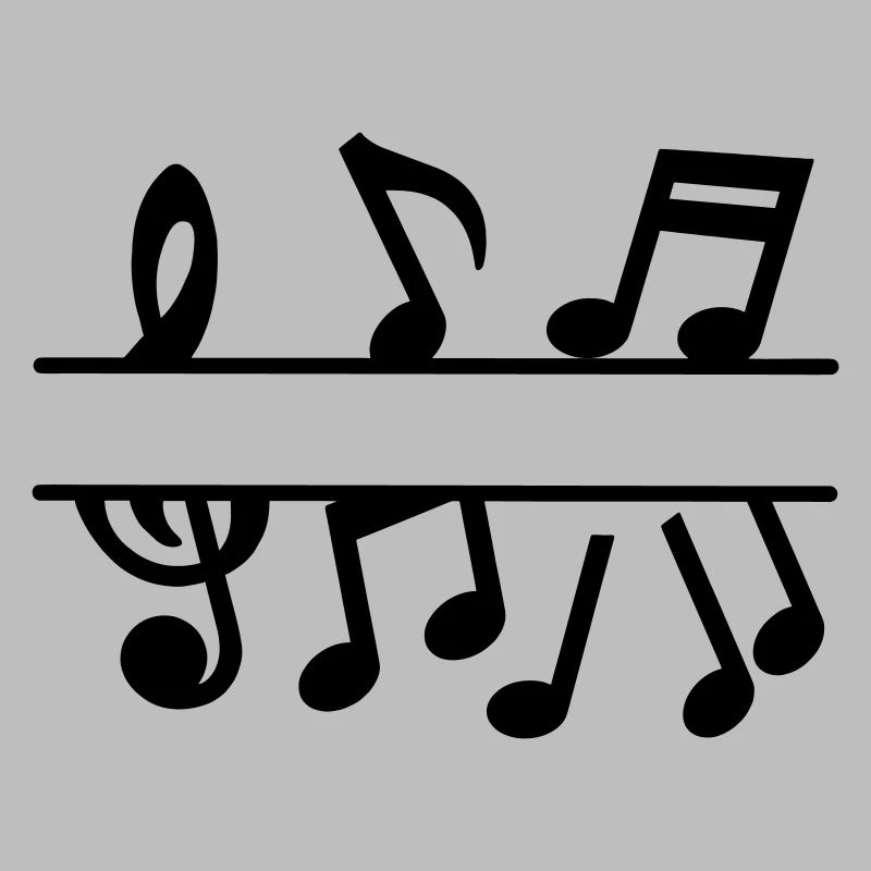 Notes de musique avec bannière de texte de clé musicale