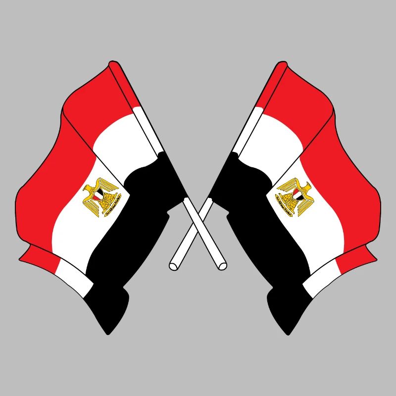 Two flags Egypt
