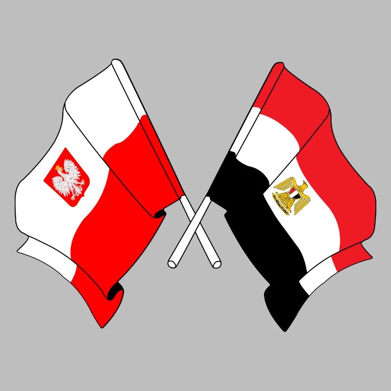 Drapeau de la Pologne, drapeau de l’Égypte