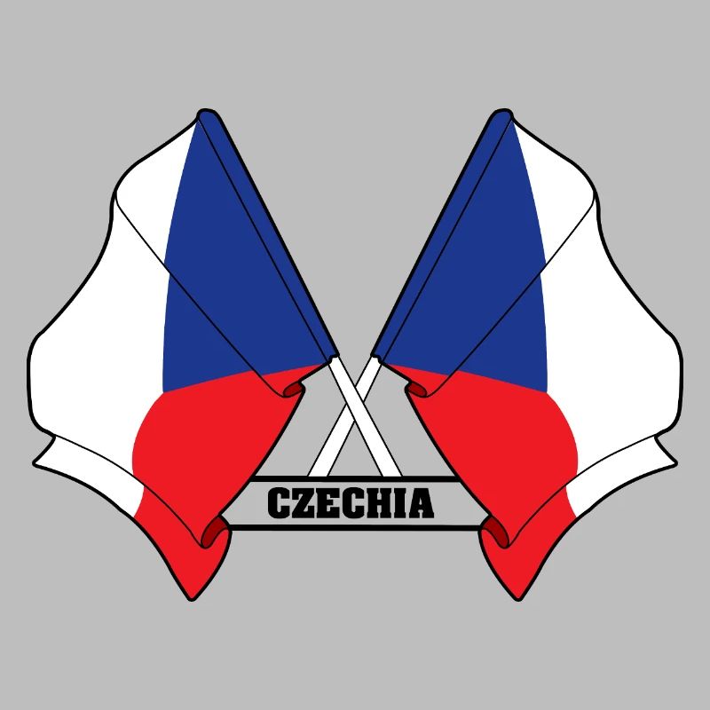 RÉPUBLIQUE TCHÈQUE – Drapeaux croisés