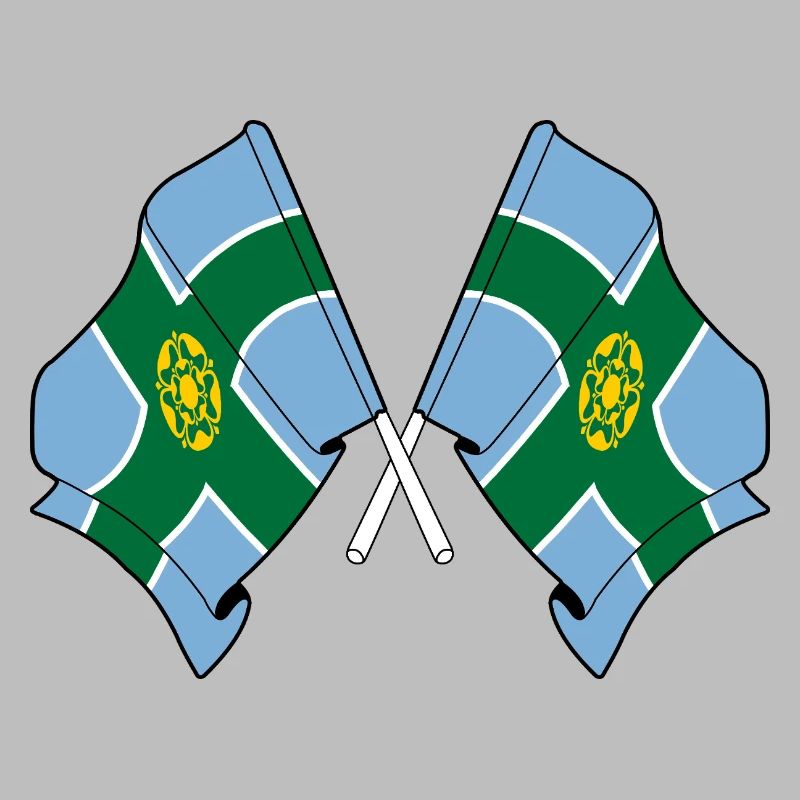 Drapeaux du Derbyshire croisés