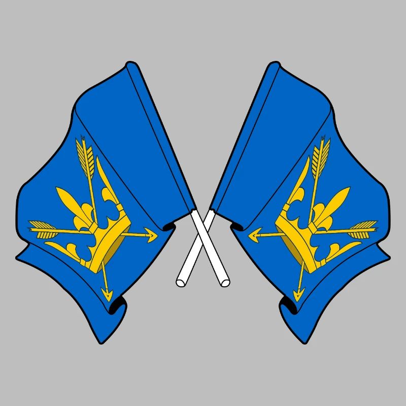 Drapeaux du Suffolk croisés