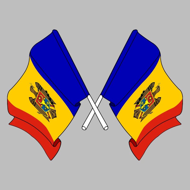 Two flags Moldova
