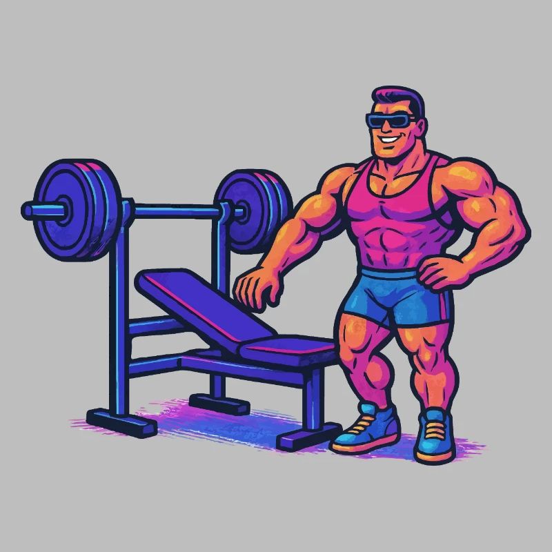 Bodybuilder Gym Comic