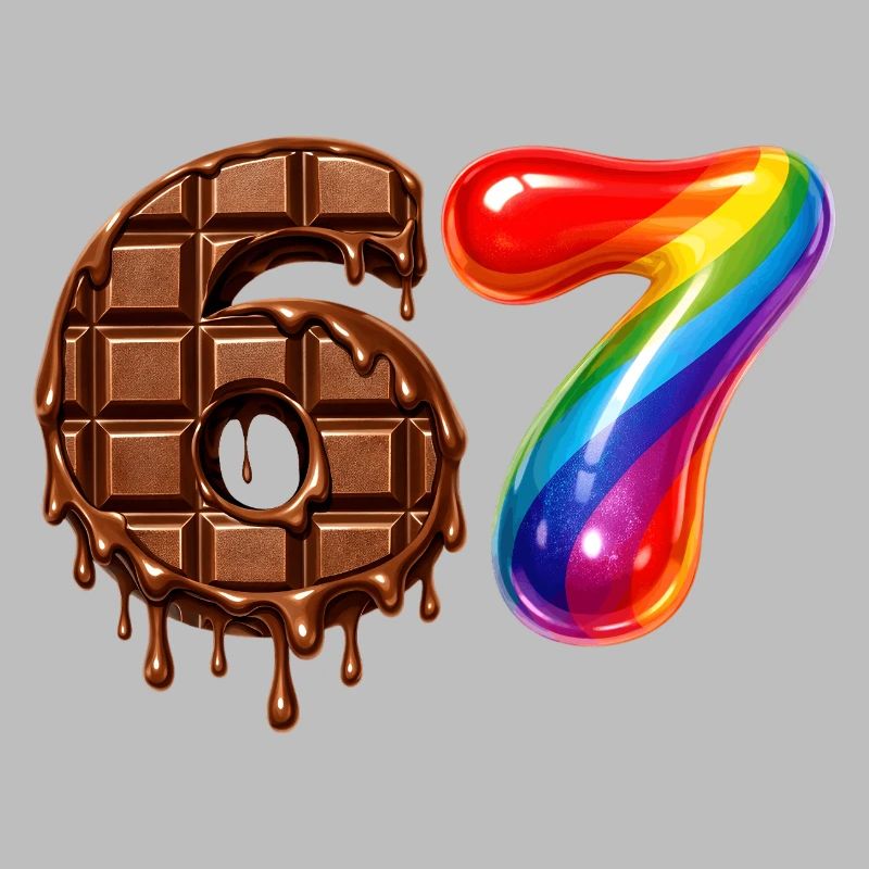 67 - 6 7 - Six Seven Meme - Chocolate