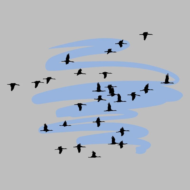 Wild Geese Cranes Spring