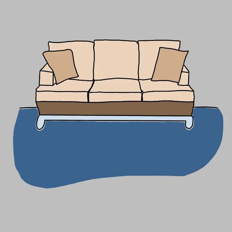 Sofa, bunte Grafik