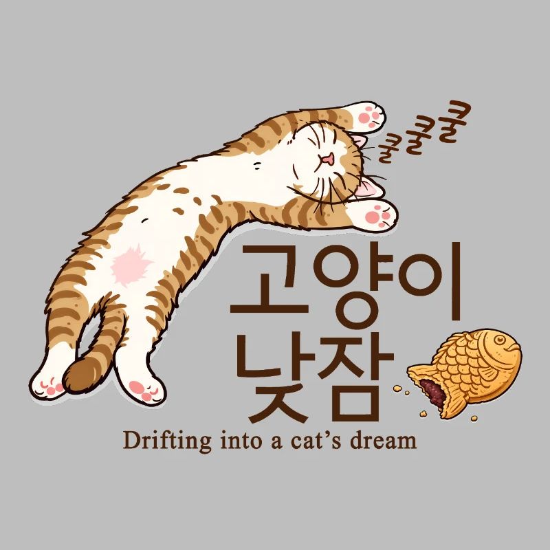 Rêve de chat coréen endormi