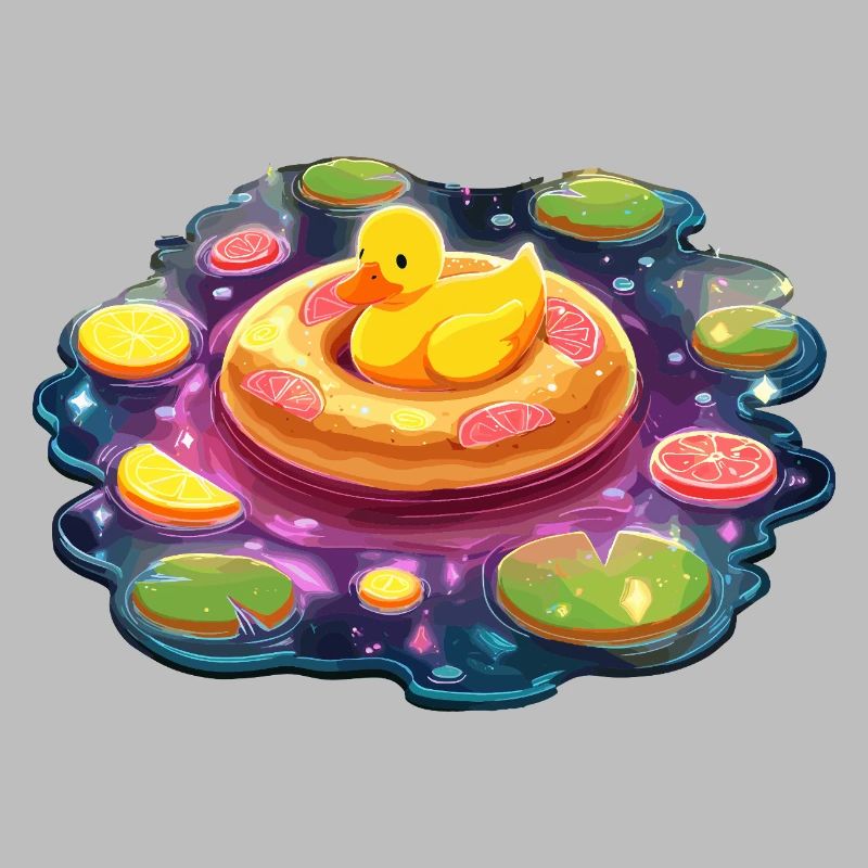 Des canards donuts dans le lac Galaxy