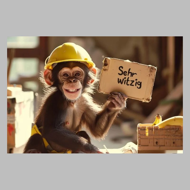 Construction Helmet Monkey: Very funny