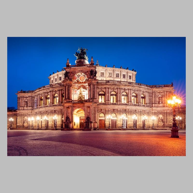 Semperoper de Dresde en soirée