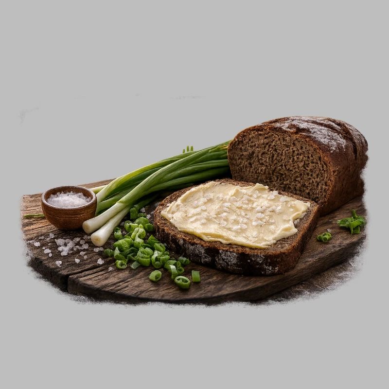 Rustic bread with butter