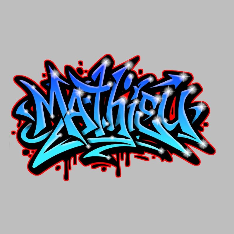 Mathieu Graffiti Neon imprimable sur textile 