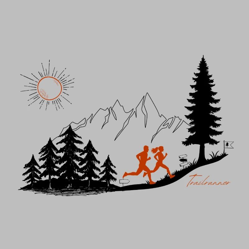 Trail Runner Gift Runner Mountains T-Shirt Pullover Sweat à capuche