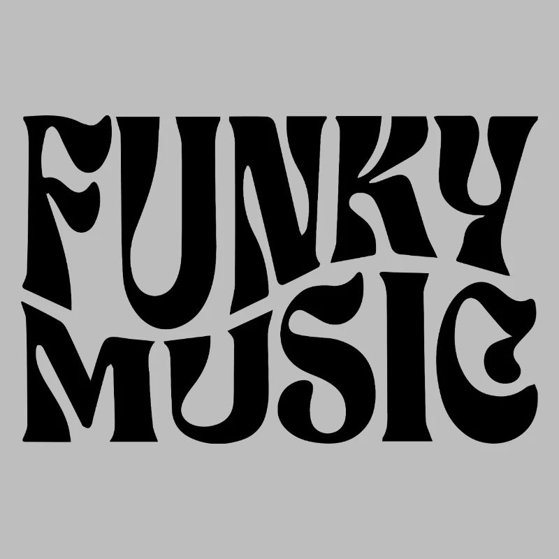 Conception typographique de musique funky