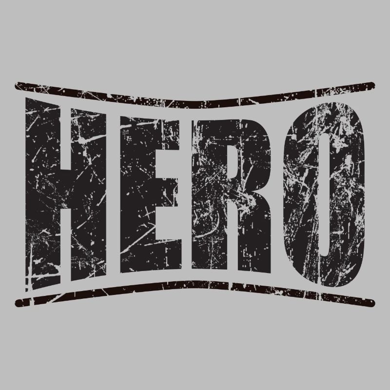 Held Held Held Héroe héros monochromer Text