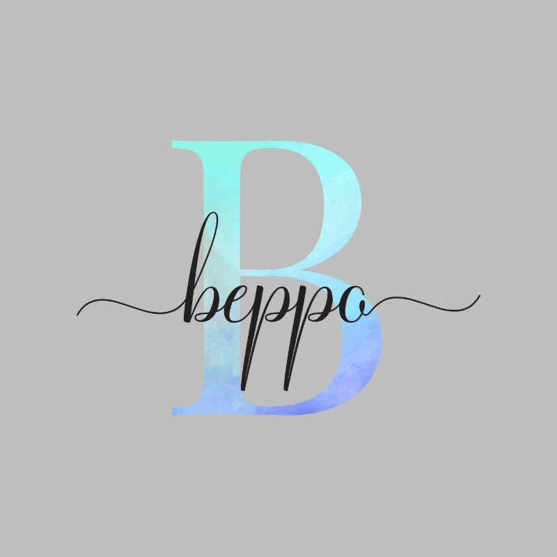 B| Monogramme | Nom | Beppo | Aquarelle