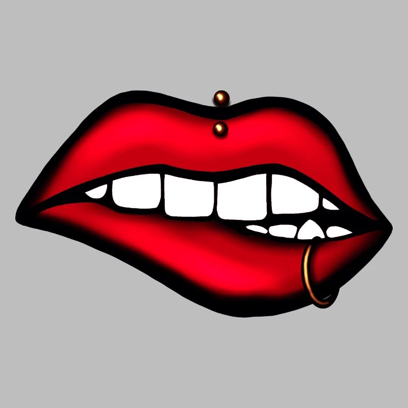 Lips with Piercing – Aesthetic Design
