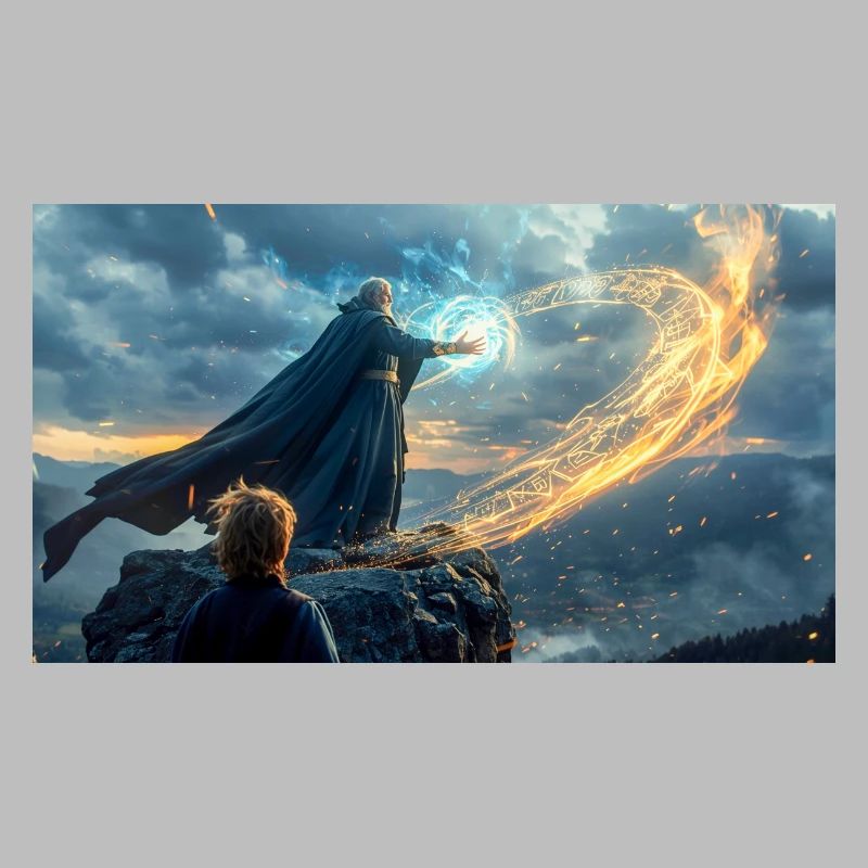 Merlin et Arthur dirigent les chevaliers