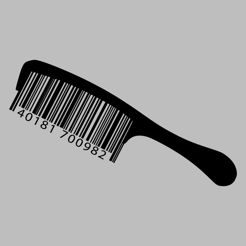 Illustration peigne avec code-barre
