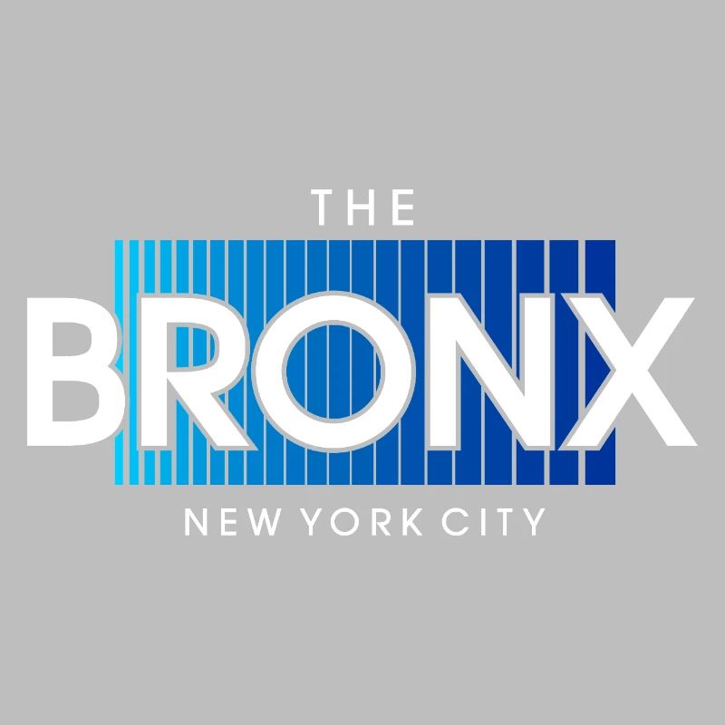Bronx Skyline Text in Blue Gradient