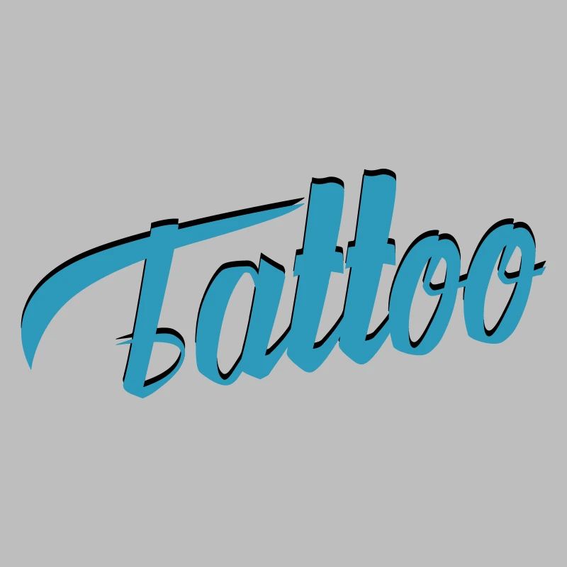 Tattoo Script in Teal