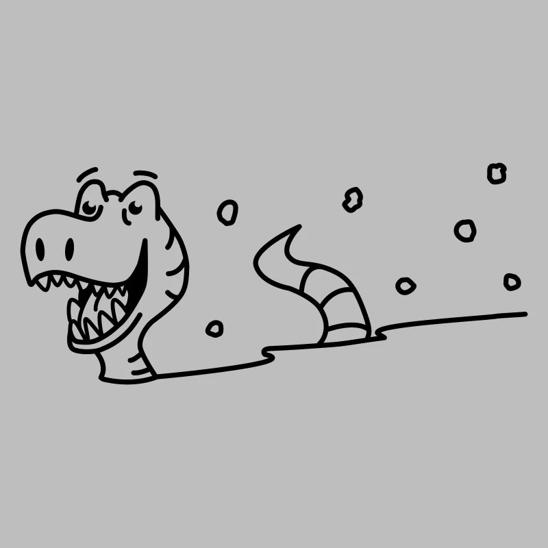 Dinosaurier im Schnee