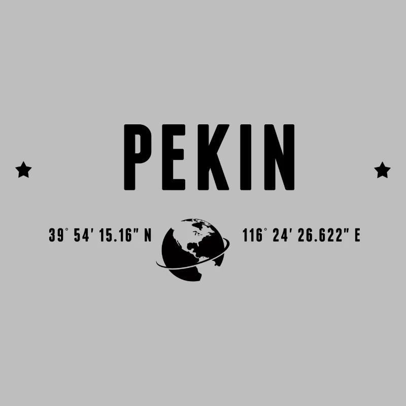 Beijing Stylized Geographical Coordinates