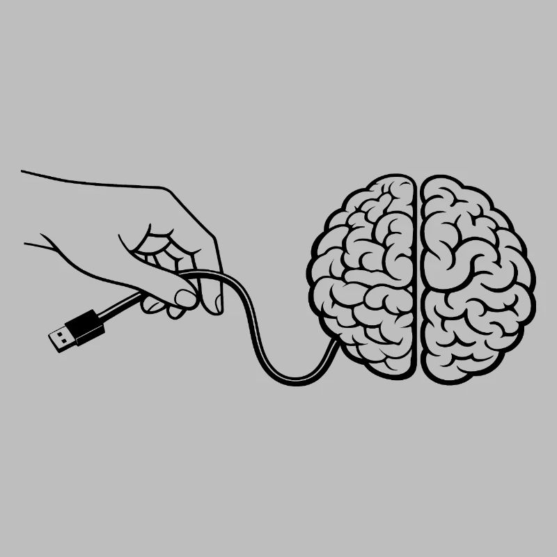 Connecteur de câble Brain Head Intelligence Intelligence artificielle
