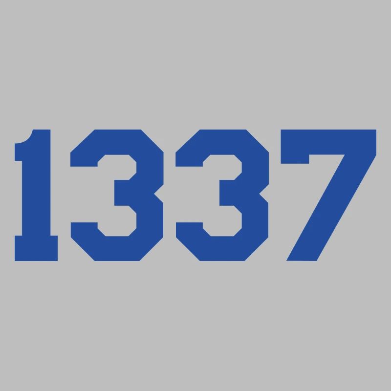 1337 – Blue Text Design