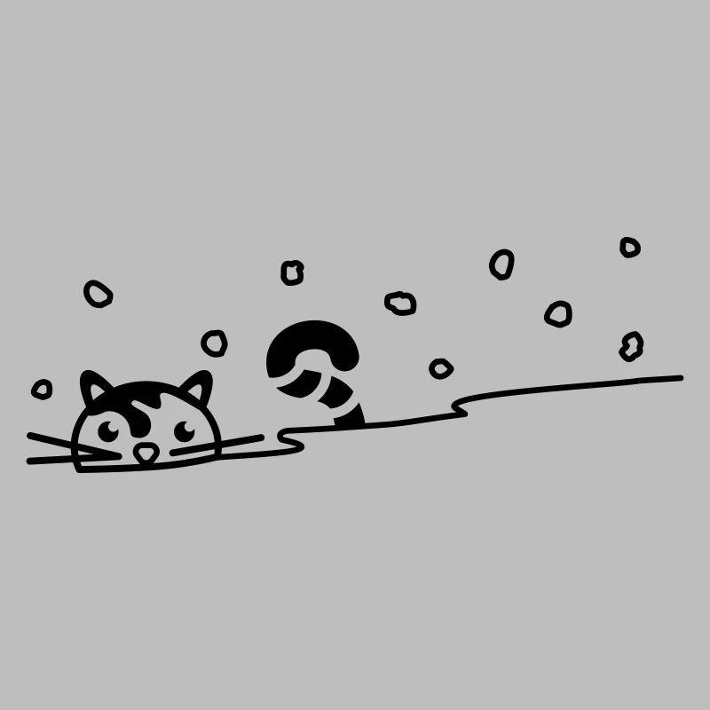 Chat mignon dans la neige