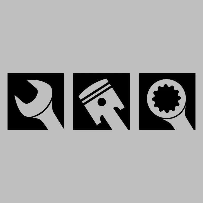 Logo du piston et de la clé