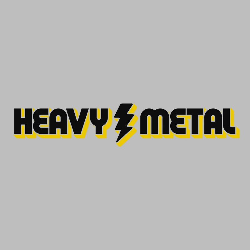 Conception de logo de métal lourd éclair audacieux